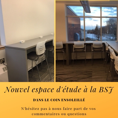 Nouvel espace d'étude à la BSJ